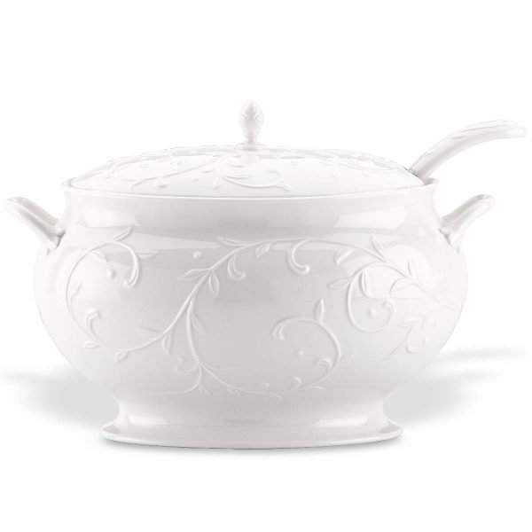 Opal Innocence Carved 3pc Soup Tureen Set