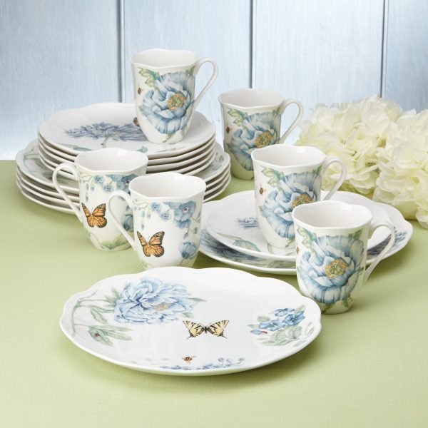 Butterfly Meadow Blue 18pc Dinnerware Set