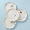 Butterfly Meadow Vines 4PC Dinner Plate Set