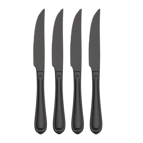 Ivy Way Black Mirror 4-Piece Steak Knife Set