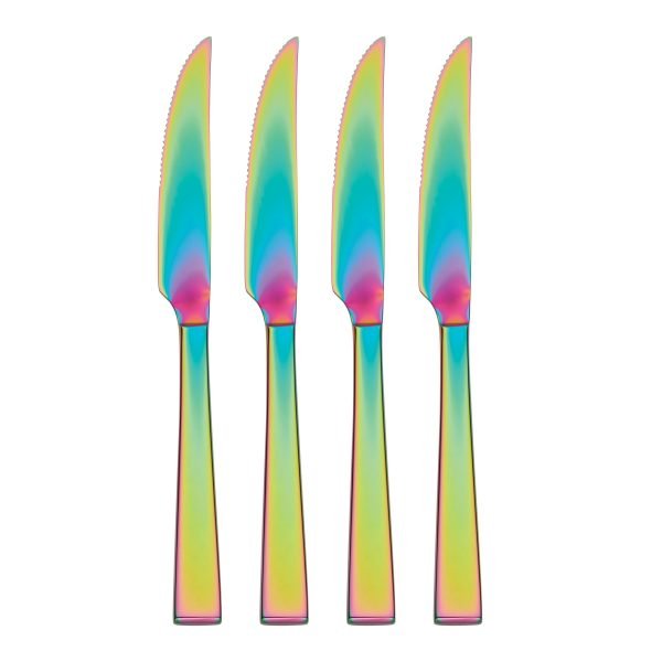 Kane Rainbow Mirror 4-Piece Steak Knife Set